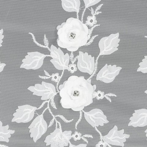 ZASŁONA GOTOWA ROSIE 4 NA TAŚMIE 400 X 150 CM BIAŁY