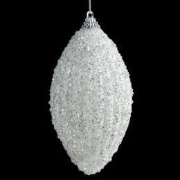 BOMBKA CHOINKOWA 7 X 14 CM BIAŁY