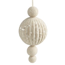 BOMBKA CHOINKOWA 8 X 16 CM KREMOWY