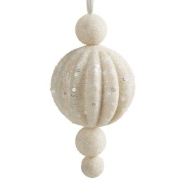 BOMBKA CHOINKOWA 8 X 16 CM KREMOWY