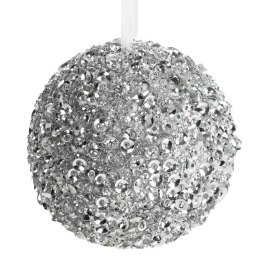 BOMBKA CHOINKOWA O 10 CM SREBRNY