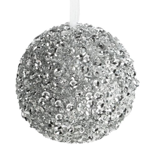 BOMBKA CHOINKOWA O 10 CM SREBRNY