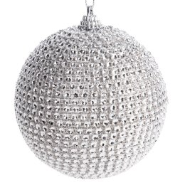 BOMBKA CHOINKOWA O 10 CM SREBRNY