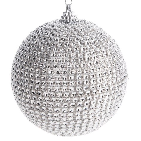 BOMBKA CHOINKOWA O 10 CM SREBRNY