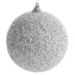 BOMBKA CHOINKOWA O 10 CM SREBRNY
