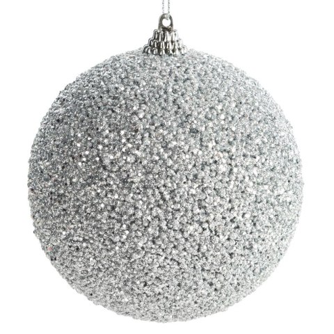 BOMBKA CHOINKOWA O 10 CM SREBRNY