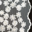 FIRANA GOTOWA DAISY NA TAŚMIE 130 X 270 CM BIAŁY