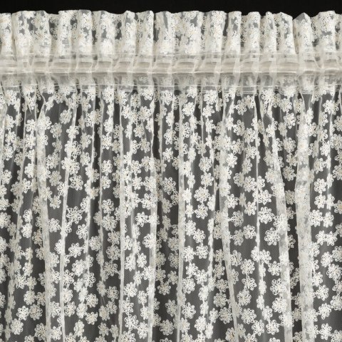 FIRANA GOTOWA DAISY NA TAŚMIE 130 X 270 CM BIAŁY