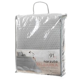 NARZUTA D91 FALBANKA 170 X 210 CM SREBRNY