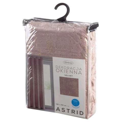 ZASŁONA GOTOWA ASTRID 140 X 250 CM PUDROWY