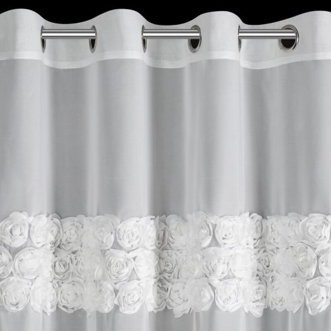 ZASŁONA GOTOWA ROSES 9 140 X 250 CM BIAŁY