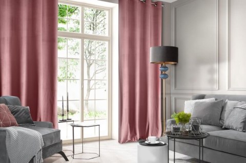 ZASŁONA GOTOWA D91 ROSA 140 X 250 CM CIEMNORÓŻOWY