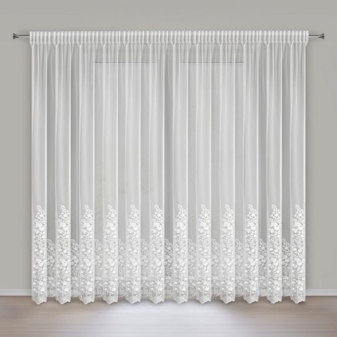 ZASŁONA GOTOWA ELOISA NA TAŚMIE 400 X 250 CM BIAŁY