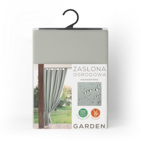ZASŁONA GOTOWA GARDEN NA SZELKACH 155 X 240 CM SREBRNY