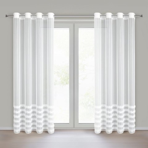 ZASŁONA GOTOWA SOFIA 3 NA TAŚMIE 140 X 250 CM BIAŁY