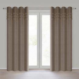 ZASŁONA GOTOWA SOFIA 4 NA TAŚMIE 140 X 250 CM CIEMNOBEŻOWY