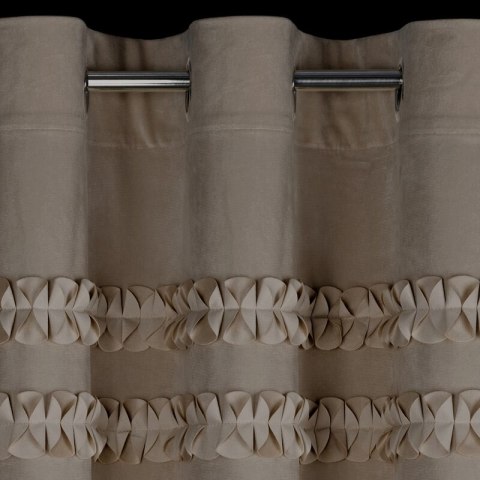 ZASŁONA GOTOWA SOFIA 4 NA TAŚMIE 140 X 250 CM CIEMNOBEŻOWY