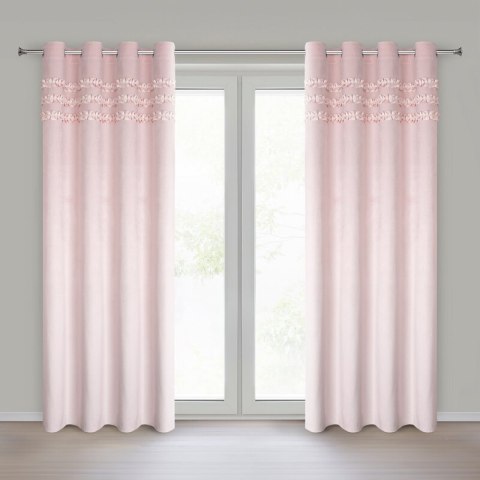 ZASŁONA GOTOWA SOFIA 4 NA TAŚMIE 140 X 250 CM JASNORÓŻOWY