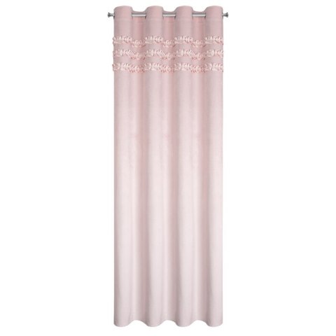 ZASŁONA GOTOWA SOFIA 4 NA TAŚMIE 140 X 250 CM JASNORÓŻOWY