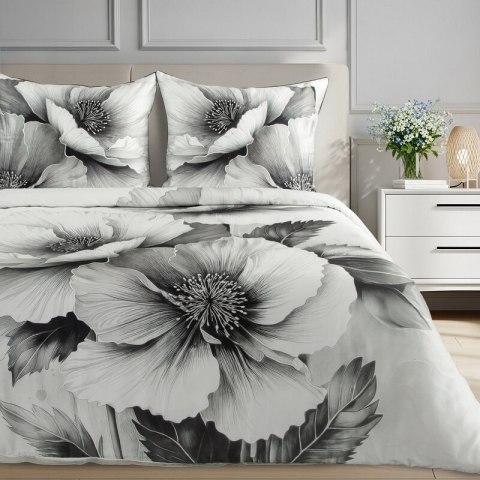 KOMPLET POŚCIELI SATYNOWEJ CAMELIA 220 X 200 CM JASNOSZARY