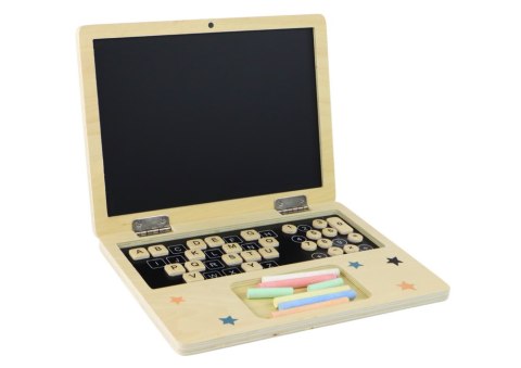 Tablica Drewniana Laptop Kreda Tablica Drewniana Laptop Kreda