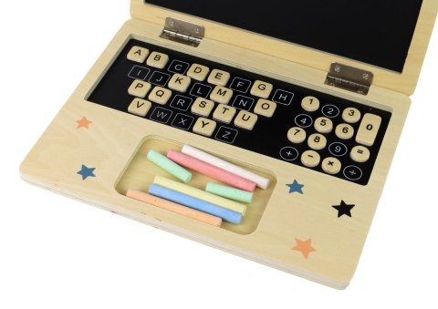 Tablica Drewniana Laptop Kreda Tablica Drewniana Laptop Kreda