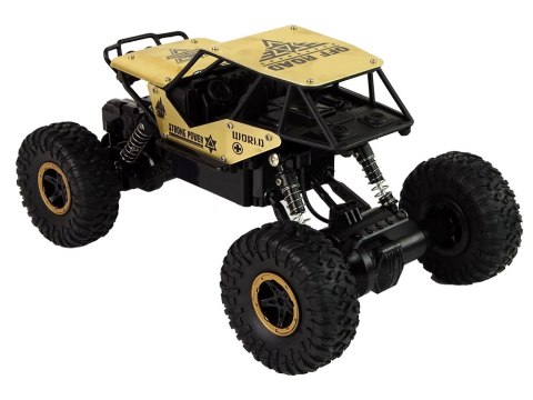 Auto RC Wysokie Koła 1:18 Plastikowe Czarne Złote Auto RC Wysokie Koła 1:18 Plastikowe Czarne Złote