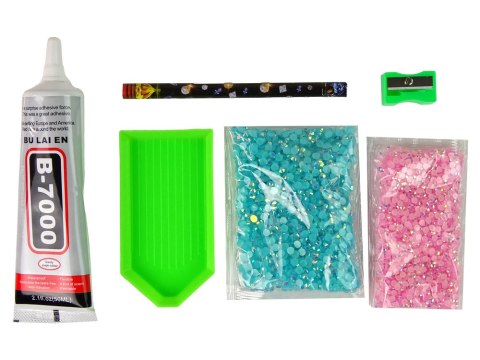 Zestaw Jednorożec DIY Diamenty Kryształki Błękitny Zestaw Jednorożec DIY Diamenty Kryształki Błękitny