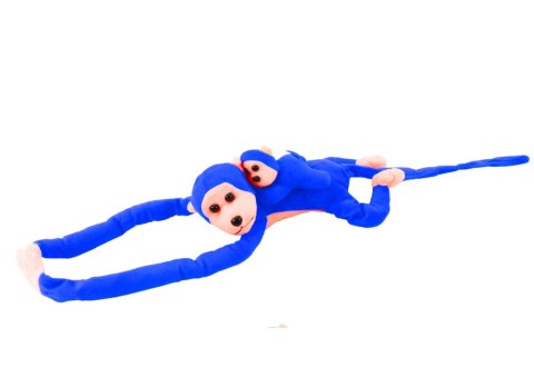 Maskotka Pluszowa Małpka z Dzieckiem Niebieska 70 cm Maskotka Pluszowa Małpka z Dzieckiem Niebieska 70 cm