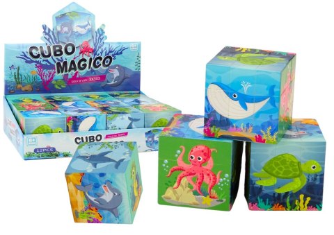 Magiczna Kostka Układanka Edukacyjna Zwierzęta Morskie Puzzle Gra Logiczna Magiczna Kostka Układanka Edukacyjna Zwierzęta Morskie Puzzle Gra Logiczna