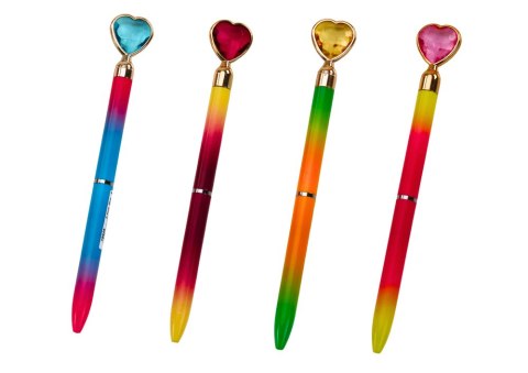 Długopis Z Diamentem Serce Niebieski Wkład 0.7mm Mix Długopis Z Diamentem Serce Niebieski Wkład 0.7mm Mix