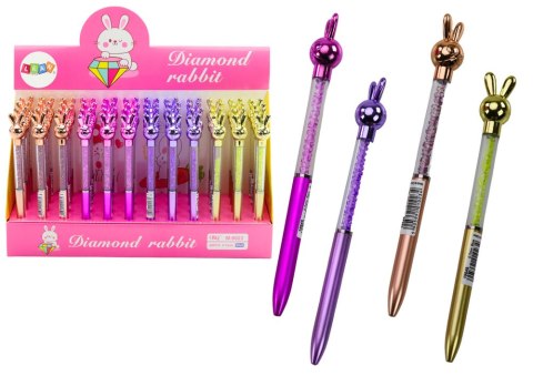 Długopis Z Zającem Diamenciki Niebieski Wkład 0.7mm Mix Długopis Z Zającem Diamenciki Niebieski Wkład 0.7mm Mix
