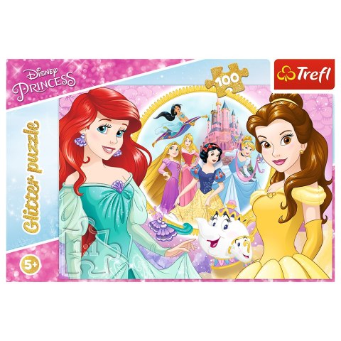 Puzzle - 100 Glitter - Wspomnienia Belli i Arielki Trefl 14819
