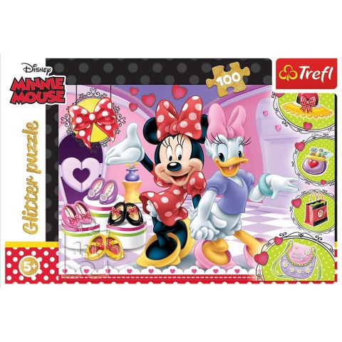 Puzzle 100 el. Minnie i błyskotki Trefl 14820