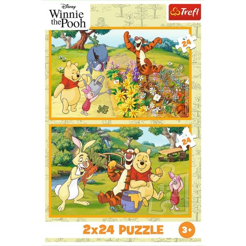 Puzzle - 2x24 - Dzień w ogrodzie - Disney Winnie the Pooh Trefl 34436