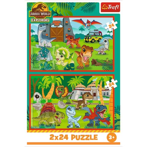 Puzzle - 2x24 - Małe dinozaury - Universal Jurassic World Trefl 34437
