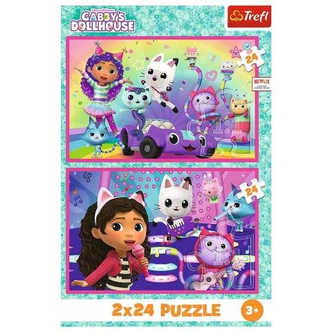 Puzzle - 2x24 - Zabawy z Gabby - Universal Gabbys Dollhouse Trefl 34433