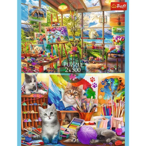 Puzzle - 2x500 - Sztuka malowania FSC Mix 70% 37530
