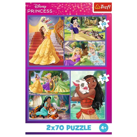 Puzzle - 2x70 - Bajkowe dni - Disney Princess 34440