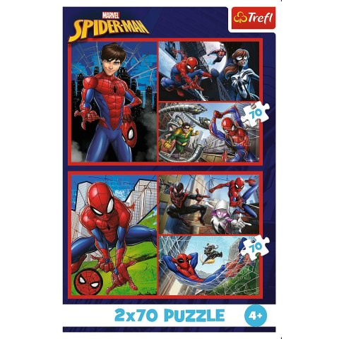 Puzzle - 2x70 - Pajęcze historie - Disney Marvel Spiderman Trefl 34443