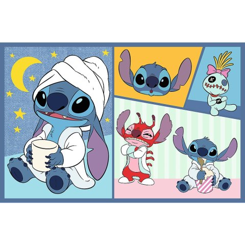 Puzzle 2x70 Ze Stitchem nie ma nudy - Disney Lilo and Stitch Trefl 34444