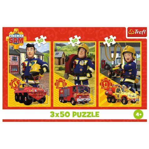 Puzzle - 3x50 - Ekipa z remizy Strażak Sam Trefl 34880
