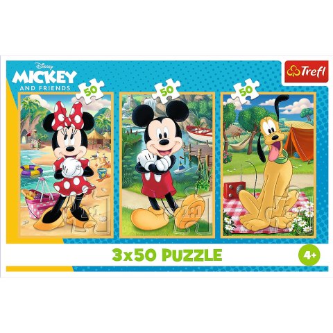 Puzzle - 3x50 - Myszki na wakacjach Disney Trefl 34881