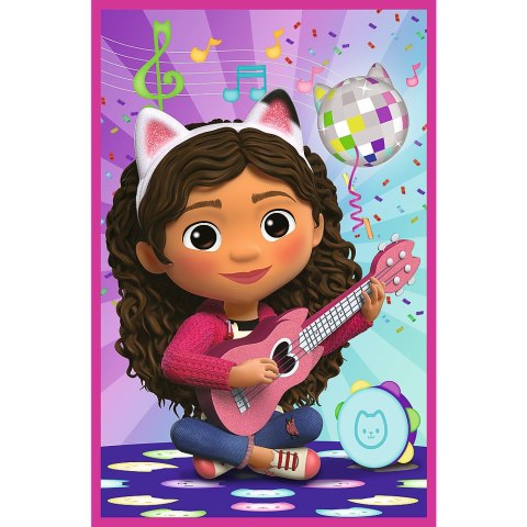 Puzzle 3x50 - Poznajcie Gabby i kotki Gabbys Dollhouse Trefl 34876