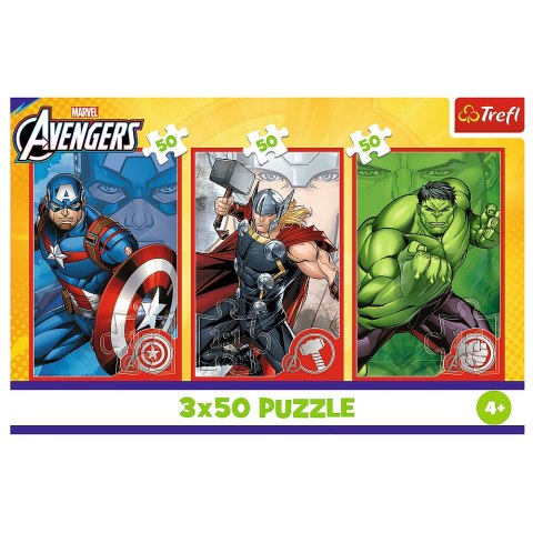 Puzzle - 3x50 - Twój bohater / Disney Marvel The Avengers Trefl 34891