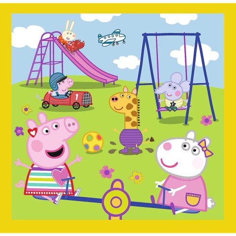 Puzzle - 3w1 - Wesoły dzień Peppy - Peppa Pig Trefl 34849