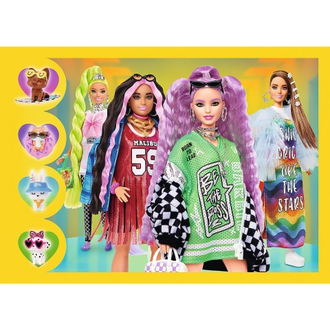 Puzzle - 4w1 - Wesoły świat Barbie / Mattel, Barbie 34626