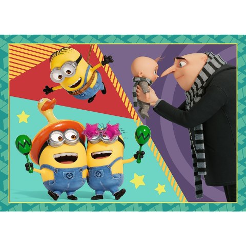 Puzzle - 4w1 - Zwariowane Minionki Trefl 34648