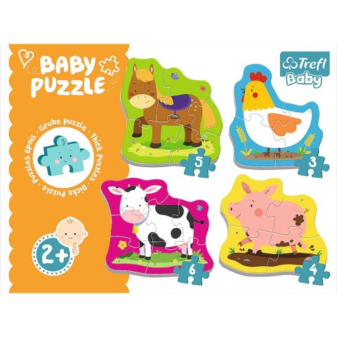 Puzzle - Baby Classic - Zwierzęta na wsi - Trefl Baby 36070