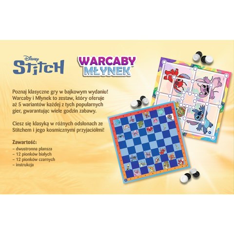 Gra Warcaby i Młynek Lilo and Stitch Trefl 02799